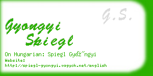 gyongyi spiegl business card